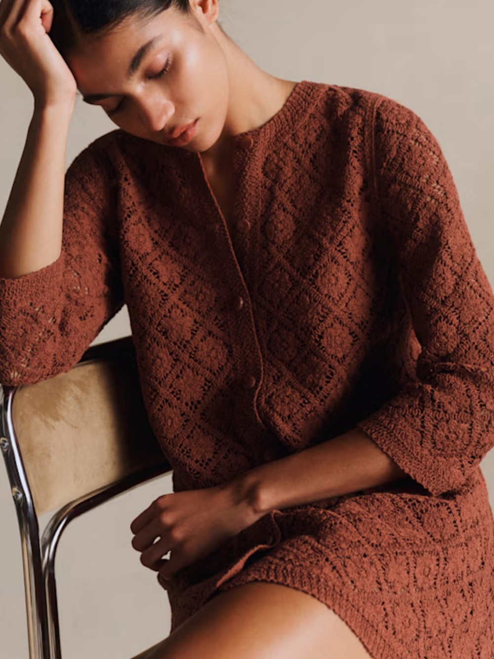 NWT SEZANE ELISINA DRESS BROWN